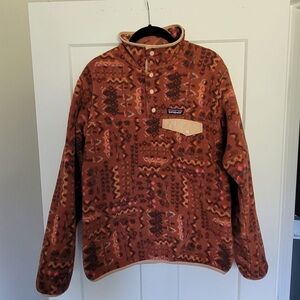 Patagonia Brown Patterned Fleece Pullover